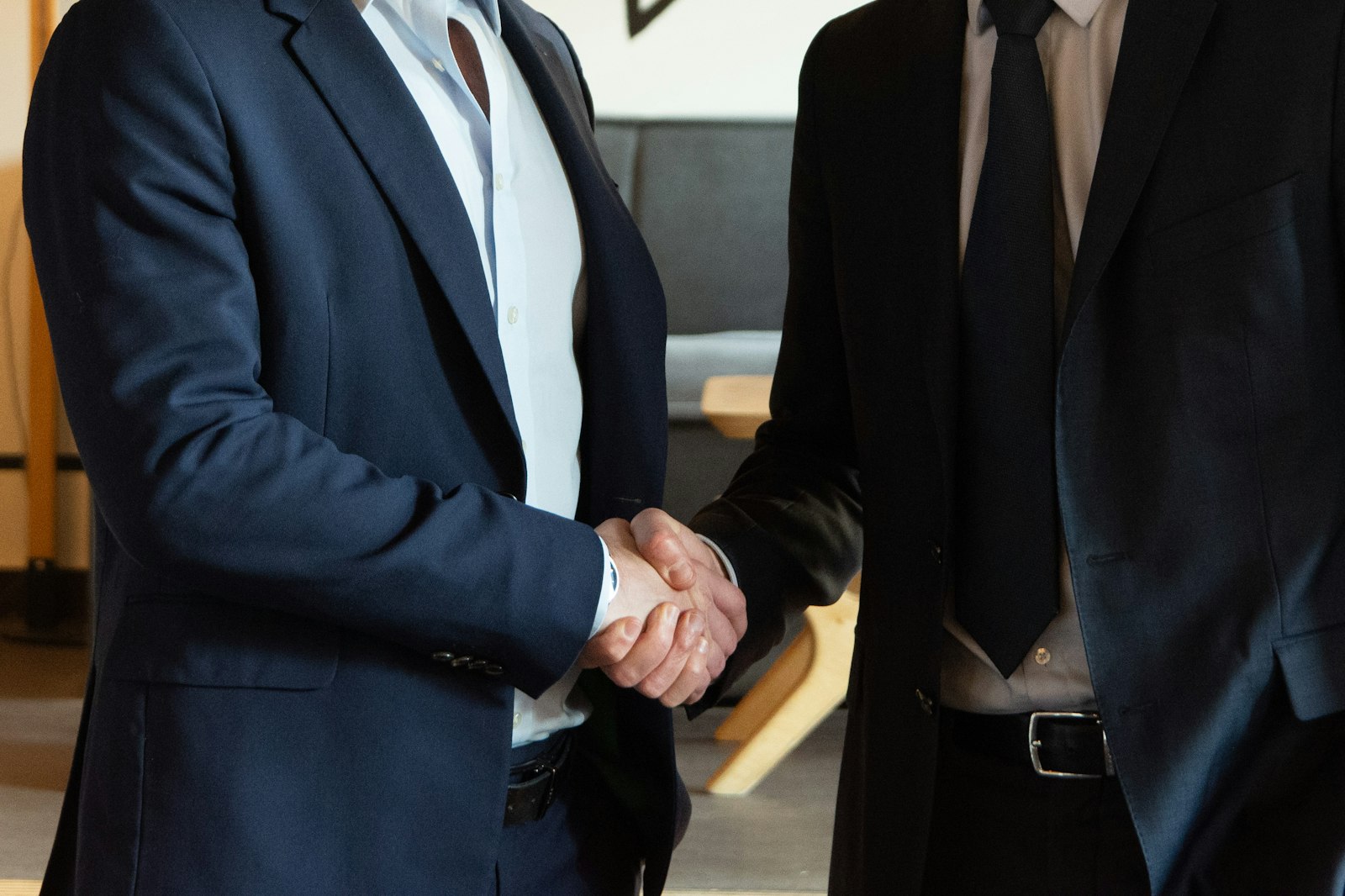 Business partners shaking hands